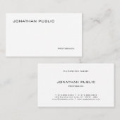 Carte De Visite Moderne tendance Professionnel élégant Cool lisse (Devant / Derrière)