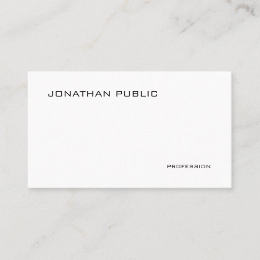 Carte De Visite Moderne tendance Professionnel élégant Cool lisse (Devant)