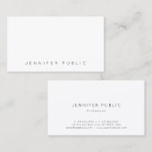 Carte De Visite Moderne tendance Professionnel élégant Simple Modè (Devant / Derrière)
