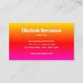 Carte De Visite Moderne tendance rose professionnel (Dos)