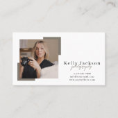 Carte De Visite Moderne tendance Simple 4 Photos Photographe (Devant)