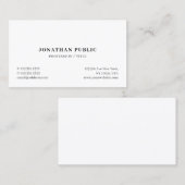 Carte De Visite Moderne tendance simple élégant professionnel pers (Devant / Derrière)