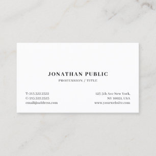 Carte De Visite Moderne tendance simple élégant professionnel pers
