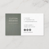 CARTE DE VISITE MODERNE TENDANCE SIMPLE MINIMAL FAUX SOMBRE D'ARGE (Dos)