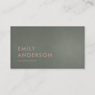 CARTE DE VISITE MODERNE TENDANCE SIMPLE MINIMAL FAUX SOMBRE D'ARGE