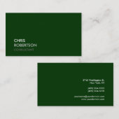 Carte de visite moderne tendance verte attrayante (Devant / Derrière)