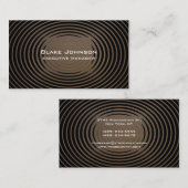 Carte De Visite Moderne tendance Waves élégantes Motif Brown (Devant / Derrière)
