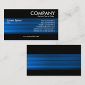 Carte De Visite Moderne - Texture Bleue Brossé (Devant / Derrière)