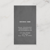 Carte De Visite Moderne Texture Simple Gris Bleu Consultant (Dos)