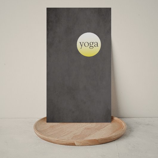 Carte De Visite Moderne Texture Simple Noir Jaune Professeur de Yo