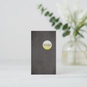 Carte De Visite Moderne Texture Simple Noir Jaune Professeur de Yo (Debout devant)
