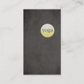 Carte De Visite Moderne Texture Simple Noir Jaune Professeur de Yo (Devant)