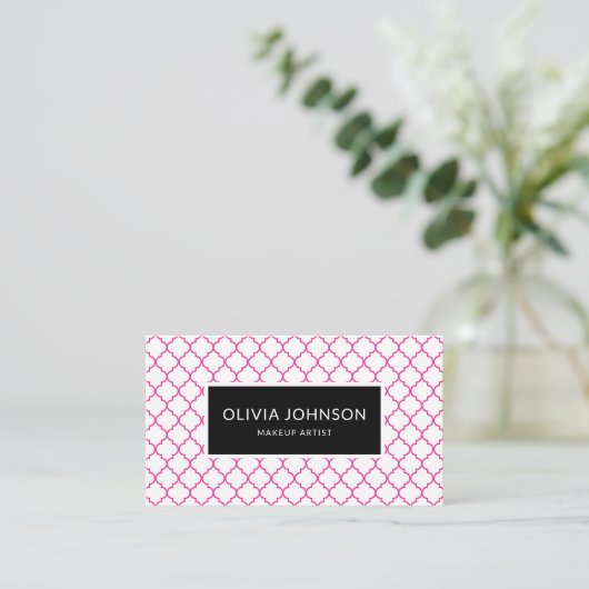 Carte De Visite Moderne Toutes les professions, Beauté Code QR (Debout devant)