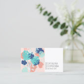 Carte De Visite Moderne Tropical Monstera Leaf Motif Arts Salon (Debout devant)