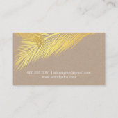 Carte De Visite MODERNE TROPICAL PALM FRONDS logo or kraft tendanc (Dos)