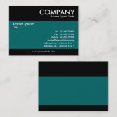 Carte De Visite Moderne - Turquoise (Devant / Derrière)