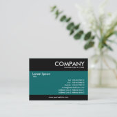 Carte De Visite Moderne - Turquoise (Debout devant)