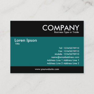 Carte De Visite Moderne - Turquoise