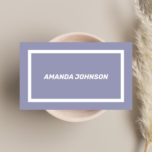 Carte De Visite Moderne Unique Blue Grey & White Professionnel