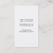 Carte de visite moderne | Ventes d'assurance (Dos)