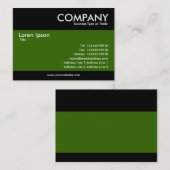 Carte De Visite Moderne - Vert (Devant / Derrière)