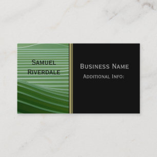 Carte de visite moderne vert rayures 3