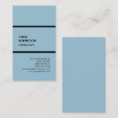 Carte de visite moderne vertical bleu tendance (Devant / Derrière)
