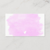 Carte De Visite Moderne violet aquarelle or feuille ordre merci (Dos)