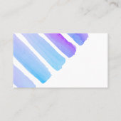 carte de visite moderne violet bleu (Dos)
