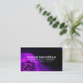 Carte de visite moderne violet clair (Debout devant)