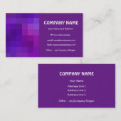 Carte de visite moderne violet foncé (Devant / Derrière)