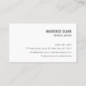 Carte De Visite Moderne Violet profond Pinstripe & Blanc (Dos)