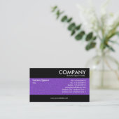 Carte De Visite Moderne - Violet Texture Embossée (Debout devant)