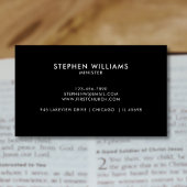 Carte De Visite Moderne votre église Logo QR Code noir et blanc