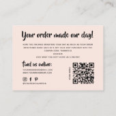 Carte De Visite Moderne vous avez un excellent goût qr code merci (Dos)