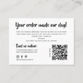 Carte De Visite Moderne vous avez un excellent goût qr code merci (Dos)