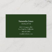 Carte De Visite moderne vous observant vert de mandala (Dos)