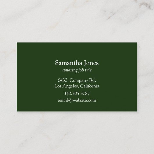 Carte De Visite moderne vous observant vert de mandala (Dos)