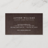 Carte de visite moderne Woodgrain III (Dos)