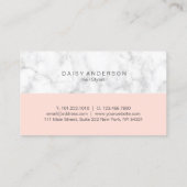 Carte De Visite Modernes élégants rougissent coiffeur rose et de (Dos)