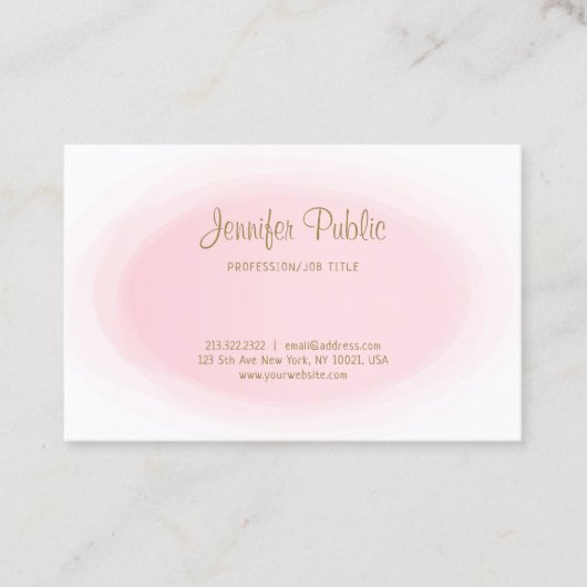 Carte De Visite Modernes professionnels simples élégants (Devant)