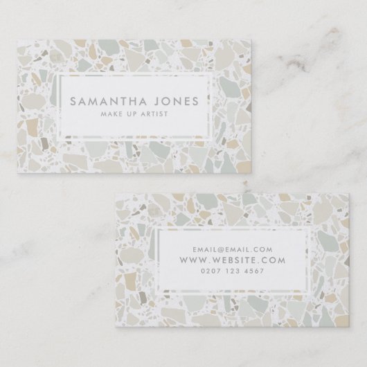 Carte De Visite Modernes simples en pierre élégants de sol de (Devant / Derrière)