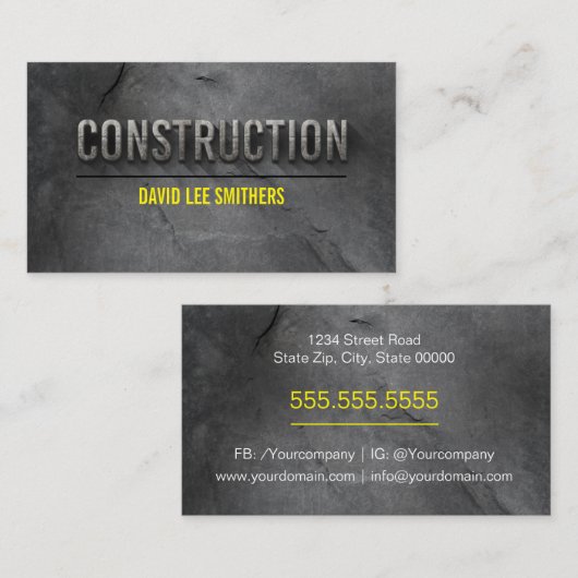 Carte De Visite Modernisation de la construction et de l'entrepren (Devant / Derrière)