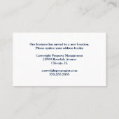 Carte De Visite Modernisation du bâtiment de bureau Changement d'a (Dos)