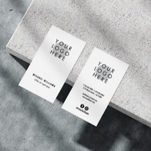 Carte De Visite Modernisation minimaliste de votre logo Médias soc