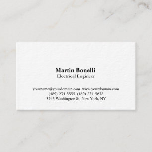 Carte de visite moderniste du génie électrique