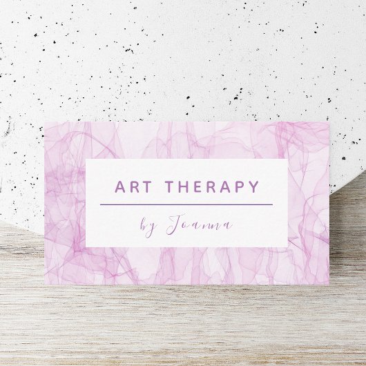 Carte De Visite Modernité Art Therapy Rose Flottant Fabric Romanti