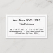 Carte de visite modeste et basique (Devant)