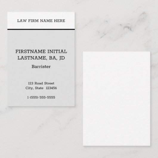 Carte de visite modeste et minimal (Devant / Derrière)