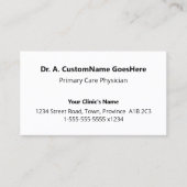 Carte de visite modeste, minimal et simple (Devant)